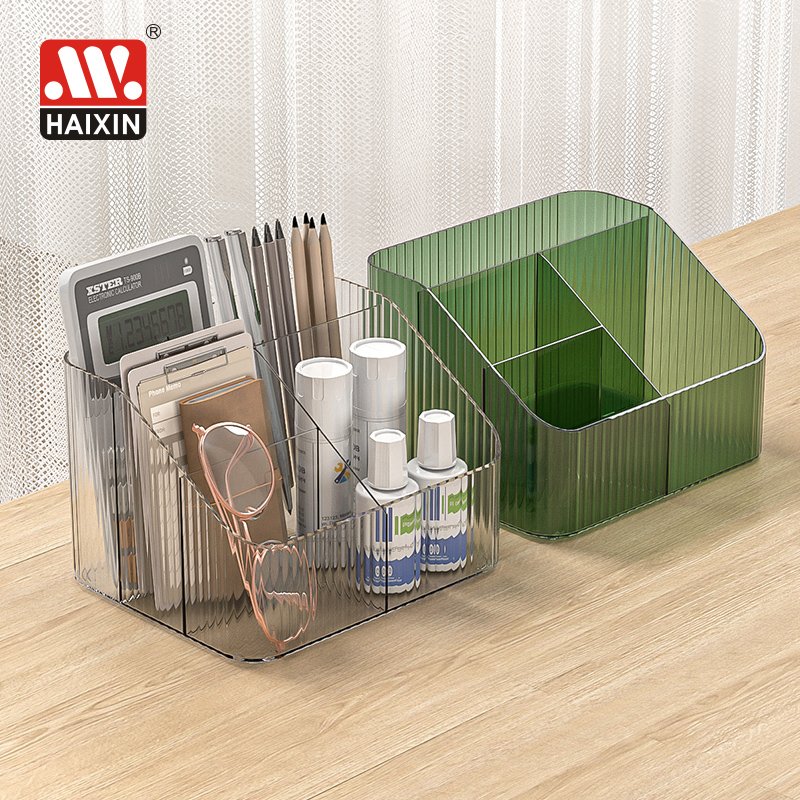 Bathroom office desk table stationery container cable cosmetic brush basket makeup bins pen holder box plastic storage organizer