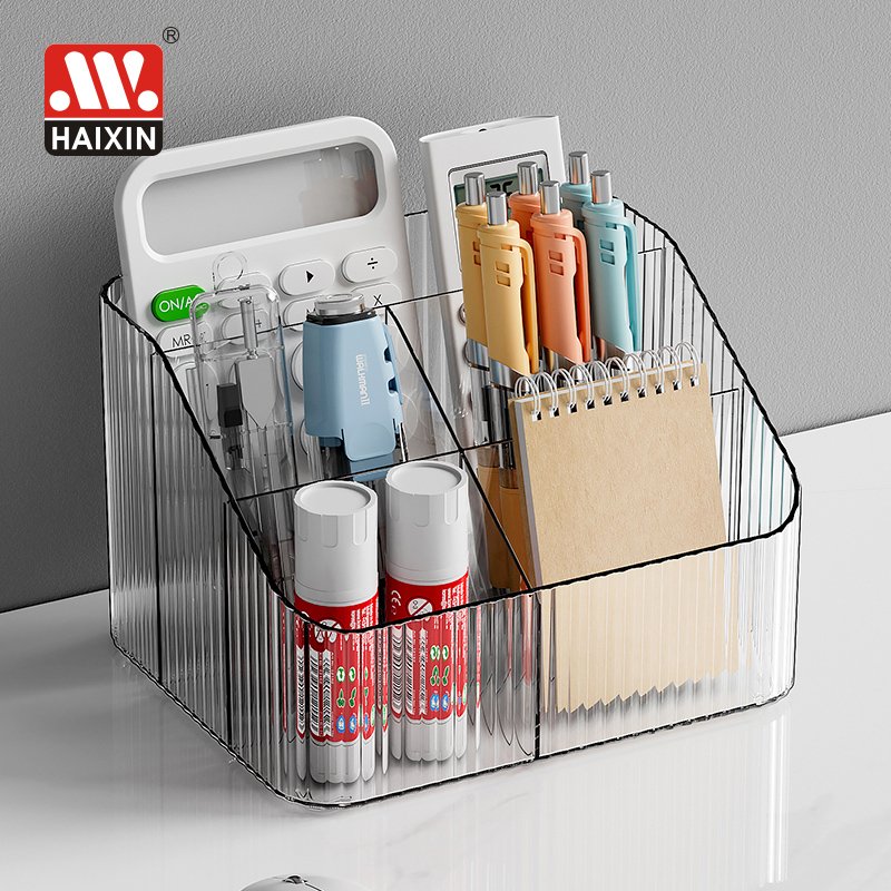 Bathroom office desk table stationery container cable cosmetic brush basket makeup bins pen holder box plastic storage organizer