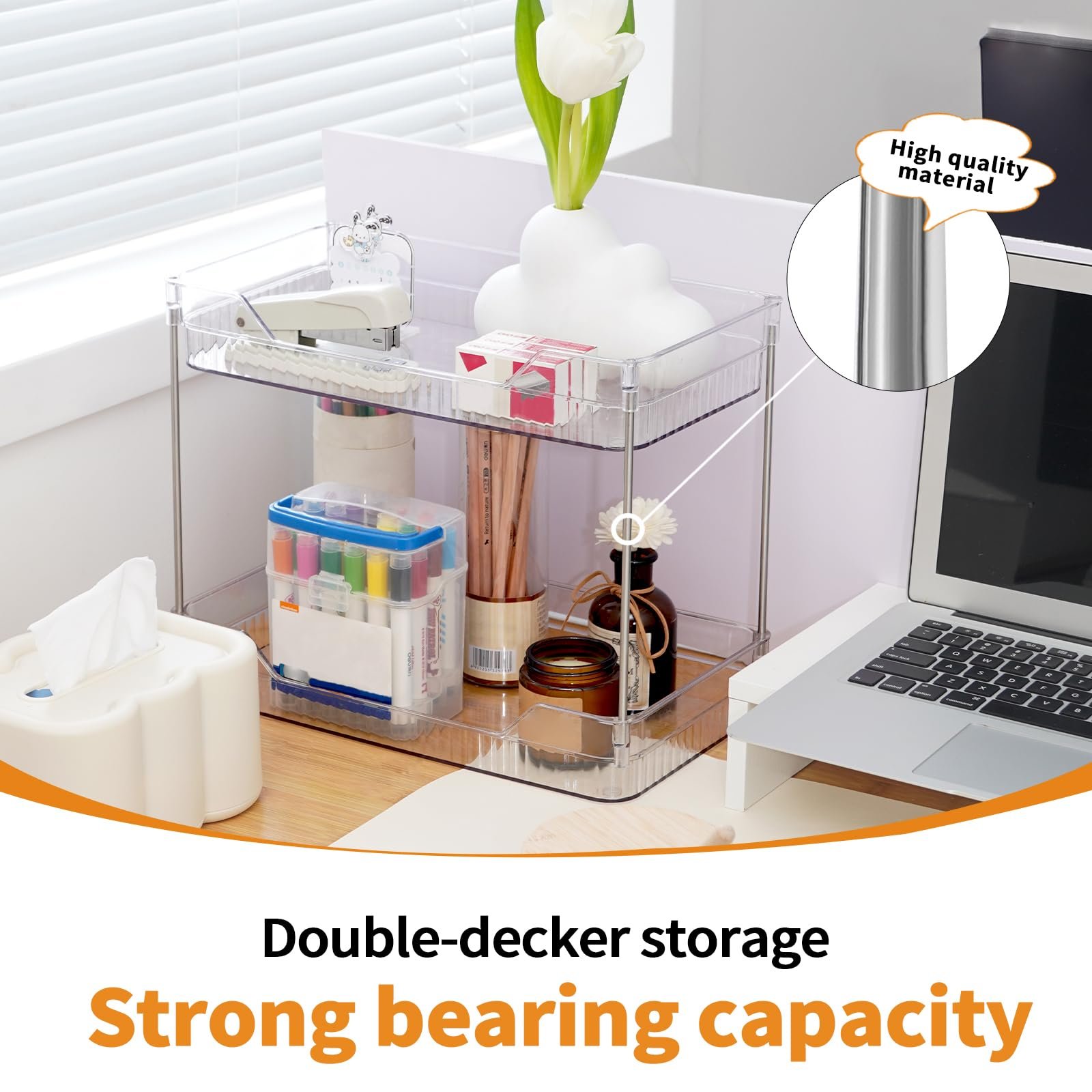 Hot Sale Quality Clear Bathroom Counter Organizer Skincare Organizers Makeup Organizer