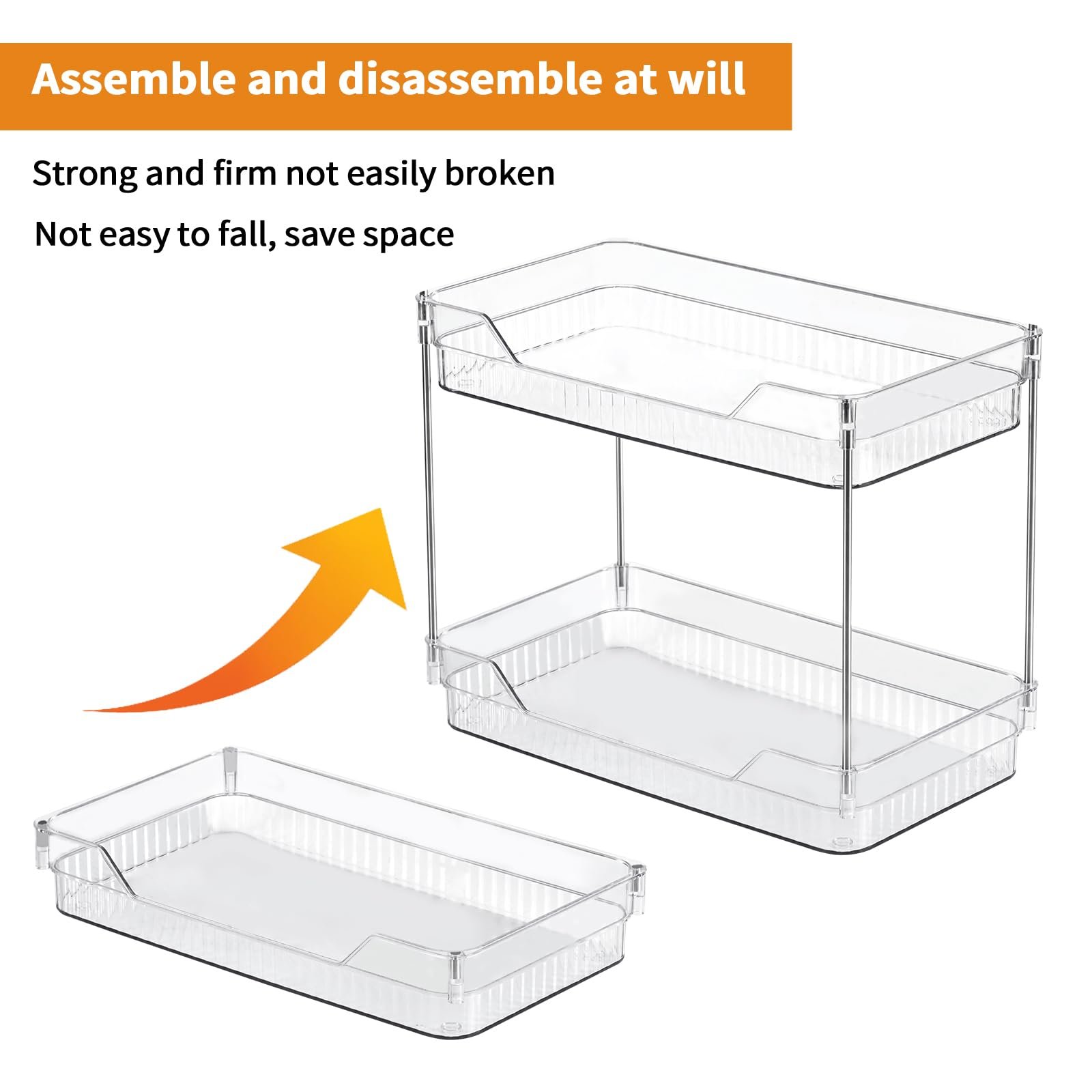 Hot Sale Quality Clear Bathroom Counter Organizer Skincare Organizers Makeup Organizer