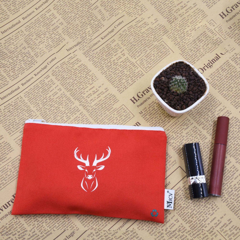 China Factory Cosmetic Bag Custom Logo Cosmetic Pouch Red Zipper Portable Lipstick Cosmetic Bags