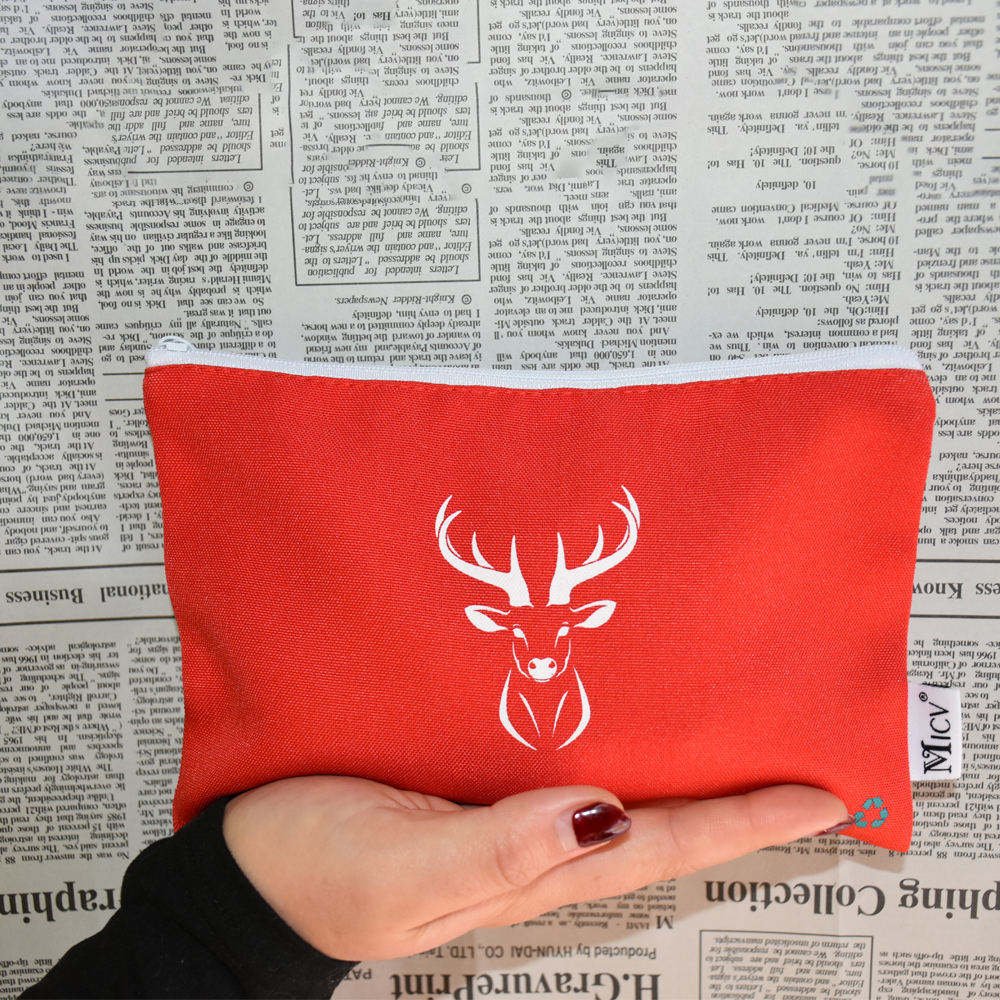 China Factory Cosmetic Bag Custom Logo Cosmetic Pouch Red Zipper Portable Lipstick Cosmetic Bags