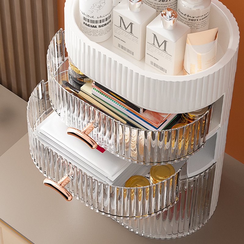 Portable Household Skincare Organizers Cosmetics Storage Box Jewelry Makeup Case