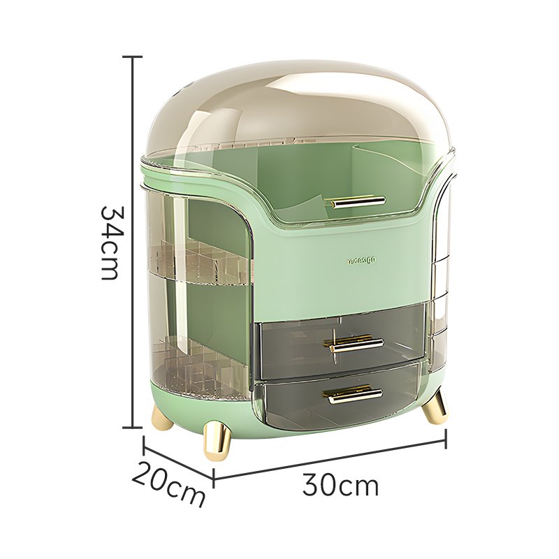 Large Capacity Plastic Desktop Make Up Storage Box Makeup Skin Care Organizer Container with Drawers Lid