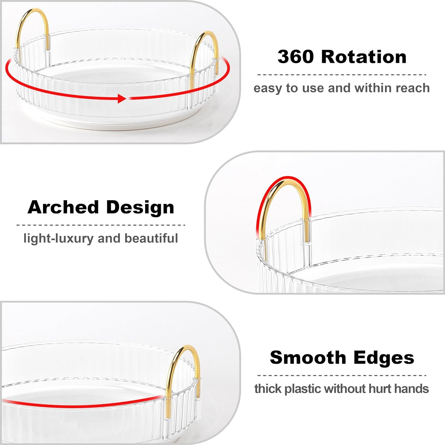360 rotating makeup organizer for bathroom vanity shelf bathroom countertop organizer holder cosmetics storage box