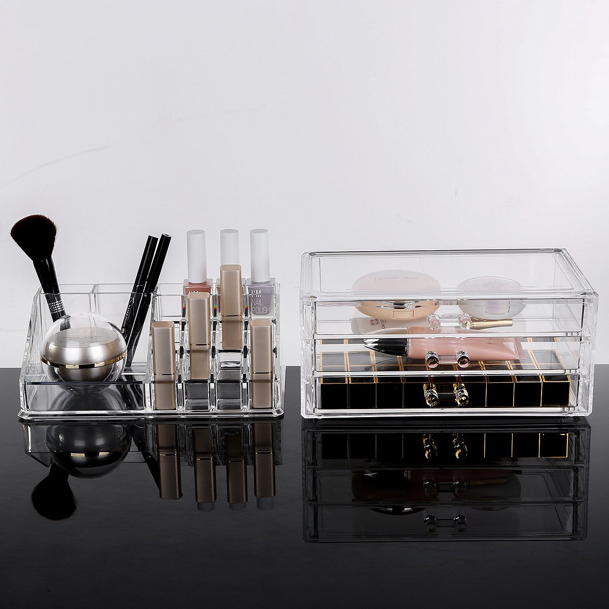 New Product Explosion MakeUp Brush Perfume Holder Countertop Cosmetic Display Cases Skin Vanity Box With High Quality Custom
