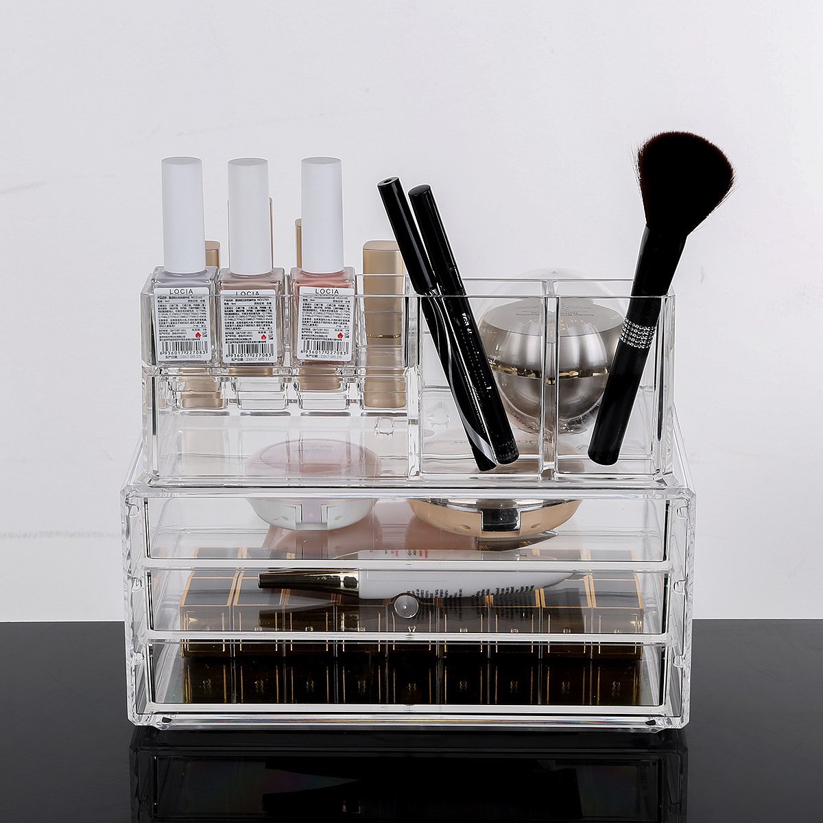 New Product Explosion MakeUp Brush Perfume Holder Countertop Cosmetic Display Cases Skin Vanity Box With High Quality Custom