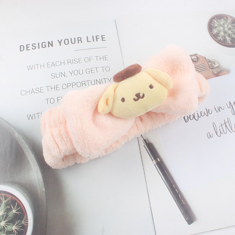 New Release Hairbands Kuromi Plush Bow Headbands Accessories Sanrio Plush Home Makeup Hair Accessories