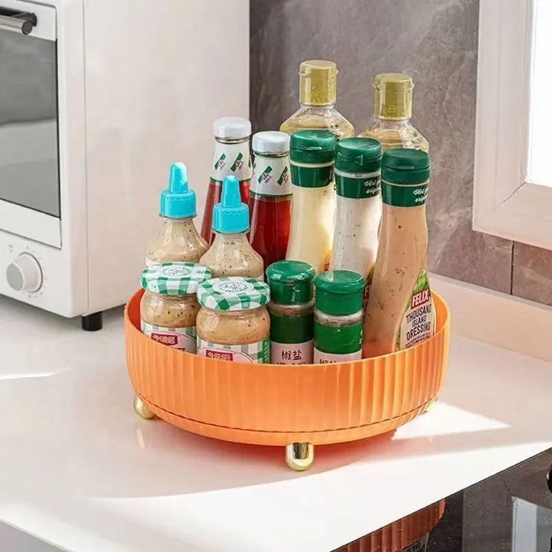360 Degree Rotating Plastic Makeup Desktop Organizer Perfume Organizers And Storage Rack