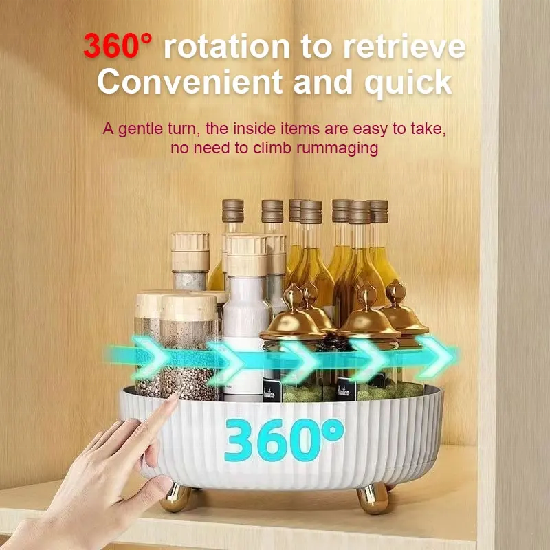 360 Degree Rotating Plastic Makeup Desktop Organizer Perfume Organizers And Storage Rack