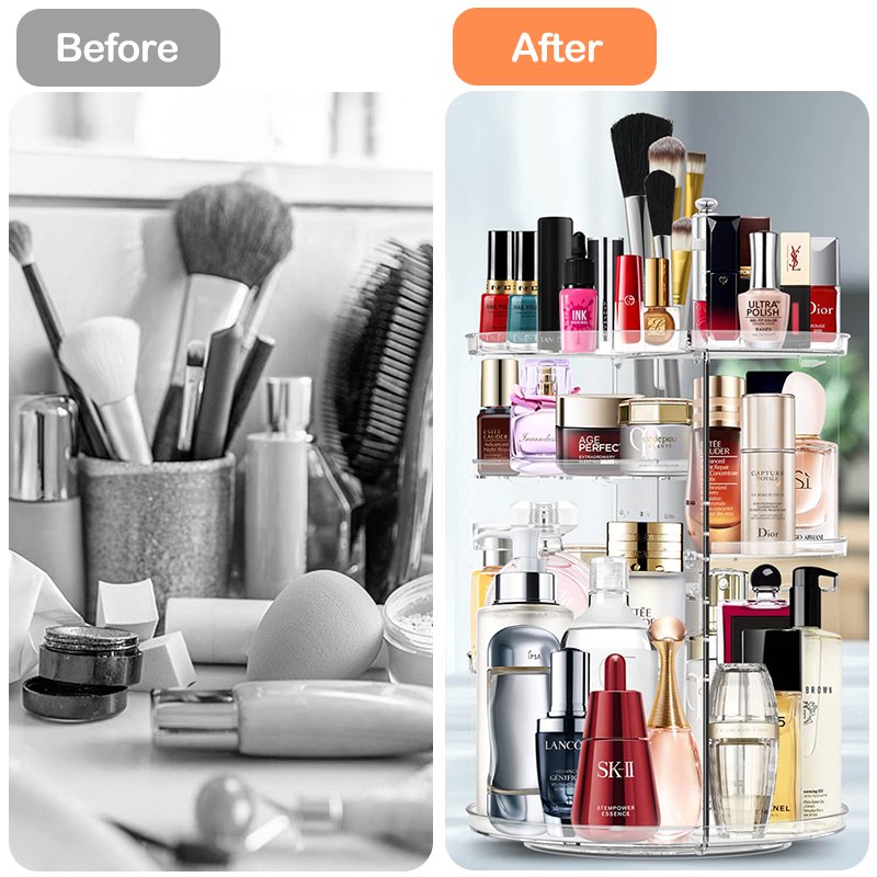 Factory Skin Care Makeup Organizer Countertop For Vanity Plastic Dresser Beauty Perfume Storage