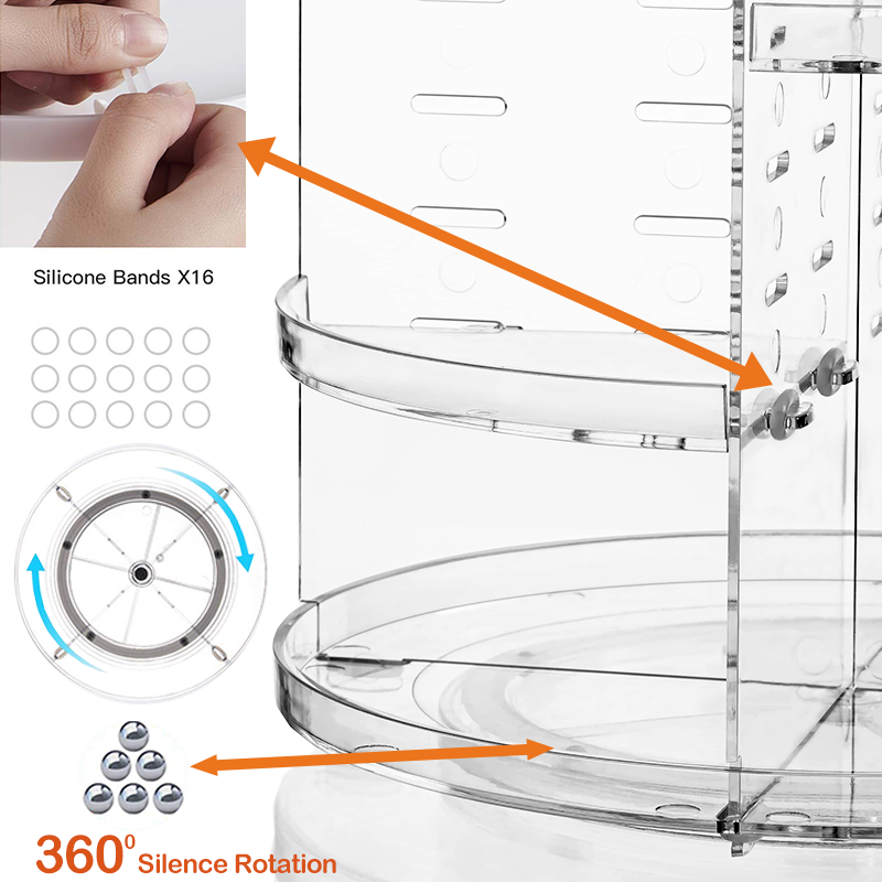Factory Skin Care Makeup Organizer Countertop For Vanity Plastic Dresser Beauty Perfume Storage