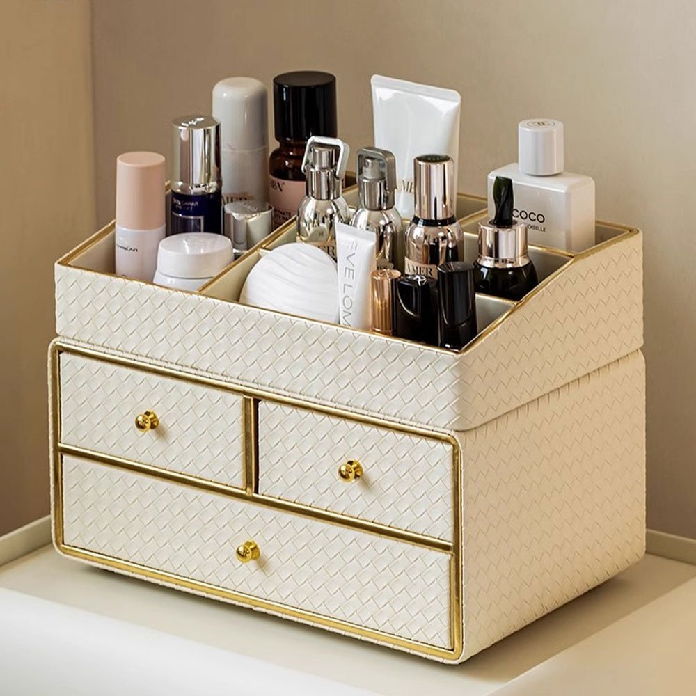 Advanced Skincare Makeup Organizer Large Capacity Desktop Dresser Multifunctional Classic Cosmetic Storage Case Lipstick