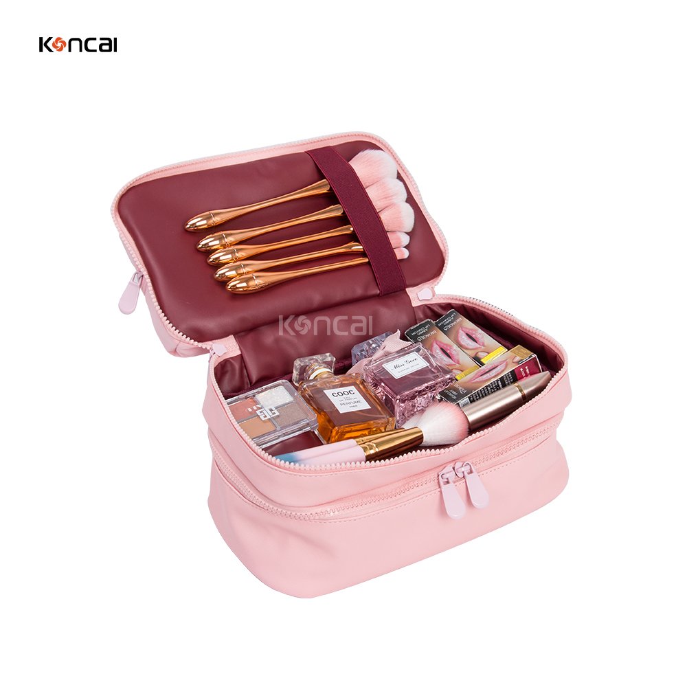 KONCAI make up accessories terry cloth vanity bags beauty brush case organizers cosmetic makeup pouch