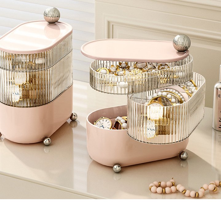 New Cosmetic Storage Tray 360 Rotating Makeup Organizer Small Storage & Organizer Desk Organizer Box