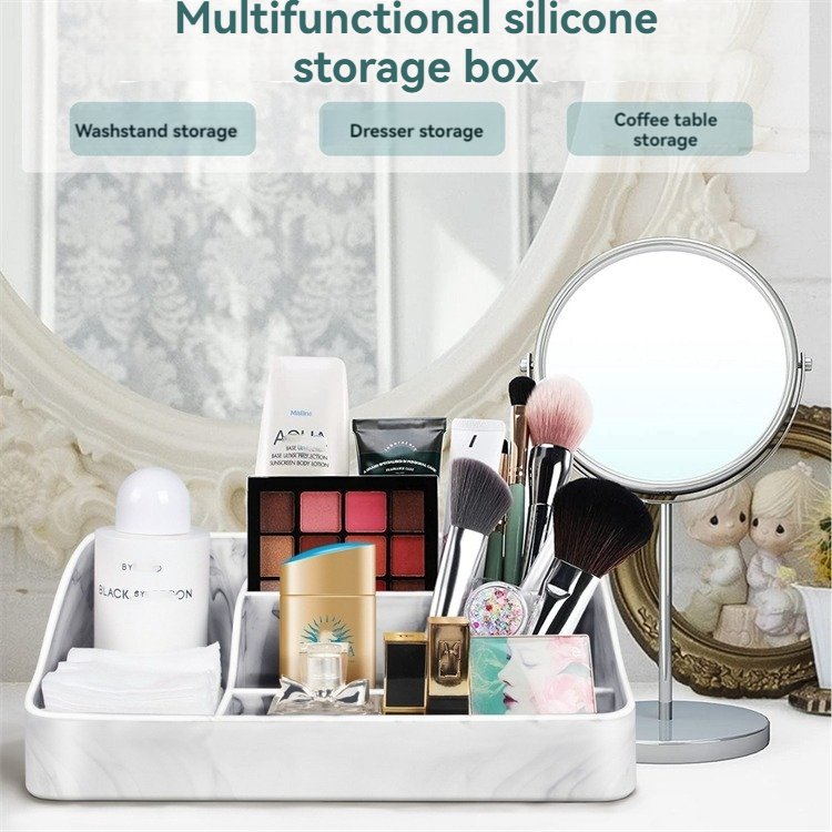 Silicone Multi Function Home cosmetic beauty make up organizer desk organiser house hold products Desktop Storage Box