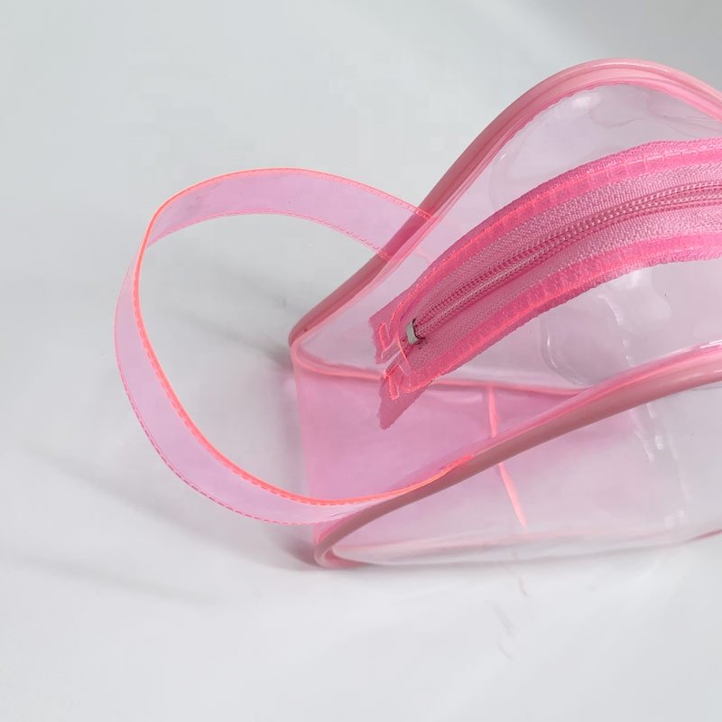 Wholesale Women Travel Toiletry Transparent Makeup Clear Zipper PVC Clutch Cosmetics Bag
