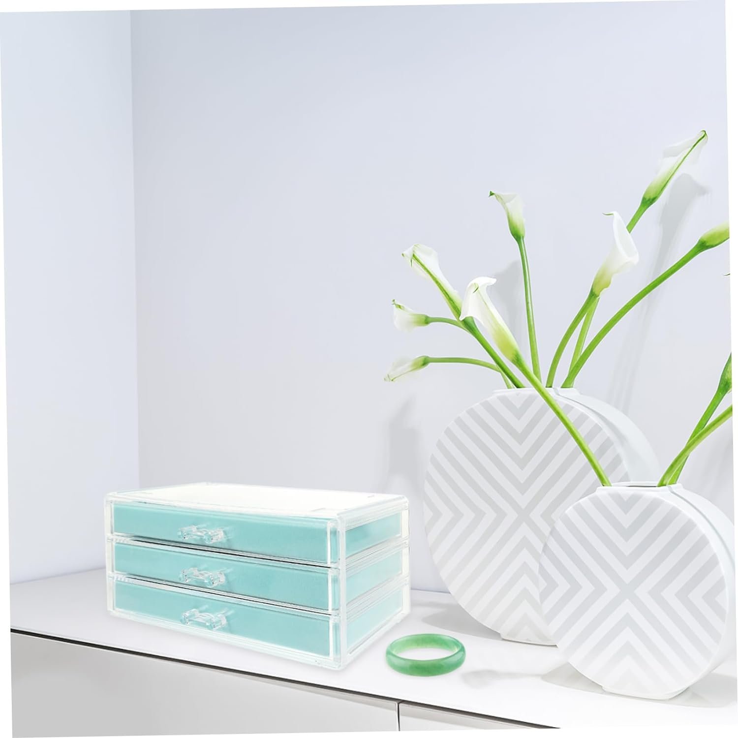 Acrylic Earrings Cosmetic Tray Jewelry Organizer Box Jewelry Storage Box Clear Drawer Organizers