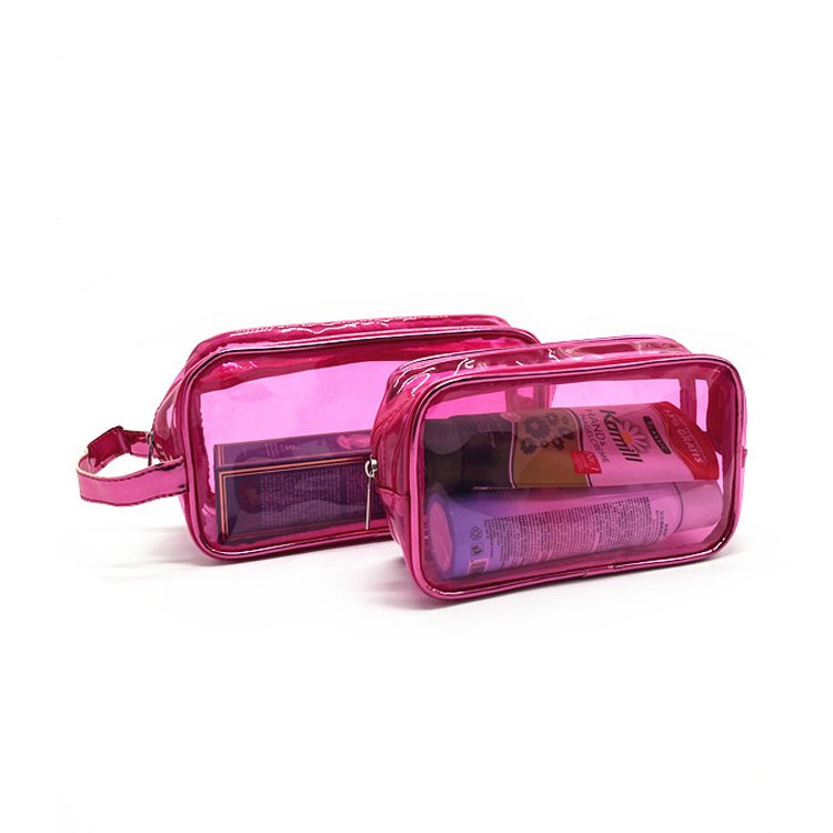 Custom Transparent Clear PVC EVA Vinyl Toiletry Make up Bag Set Travel Cosmetic Organizers Beauty Case