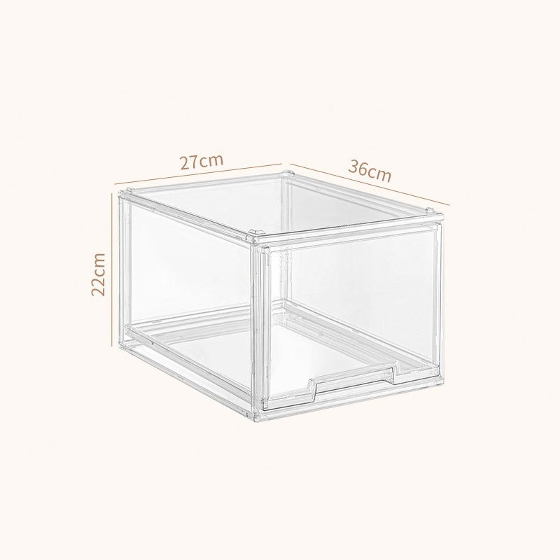 New Trends Stackable Shoes Makeup Organizers Drawers Plastic Cosmetic Skincare Pantry Snack Storage Box