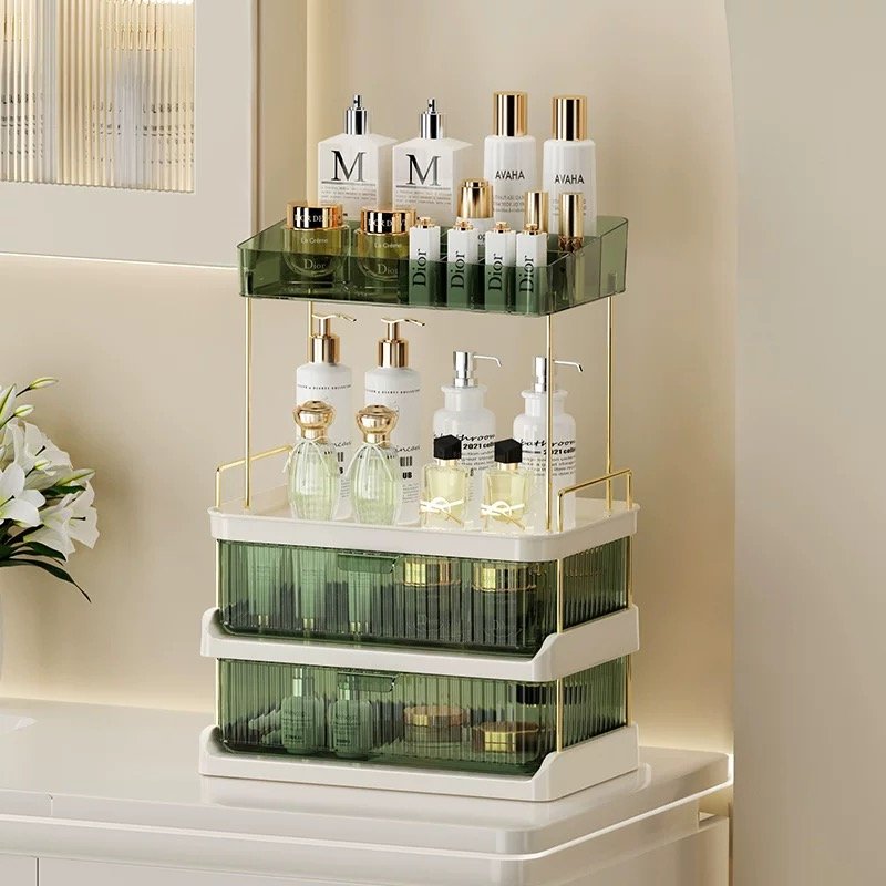 Makeup Organizer Storage Rack Multi-Functional Multi-Layer Transparent Dresser Storage Racks