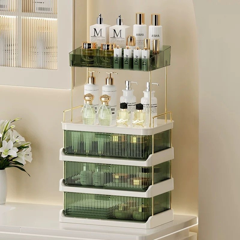 Makeup Organizer Storage Rack Multi-Functional Multi-Layer Transparent Dresser Storage Racks