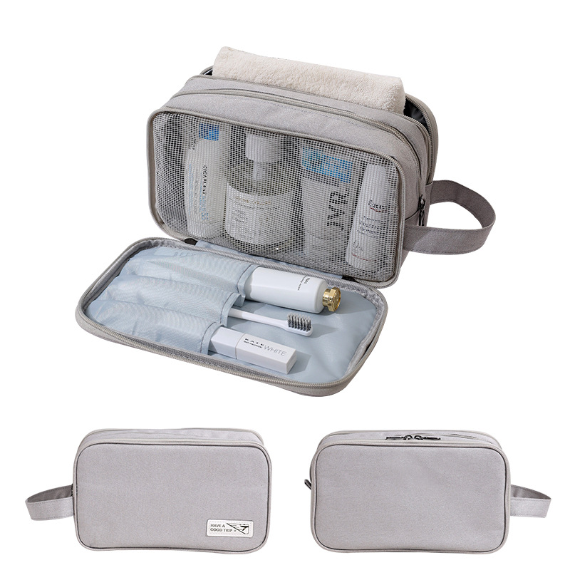 Travel Organizer Women Portable Toiletries Organizer Cosmetic Bag Girls Multiple Compartments Waterproof Make Up Storage Pouch