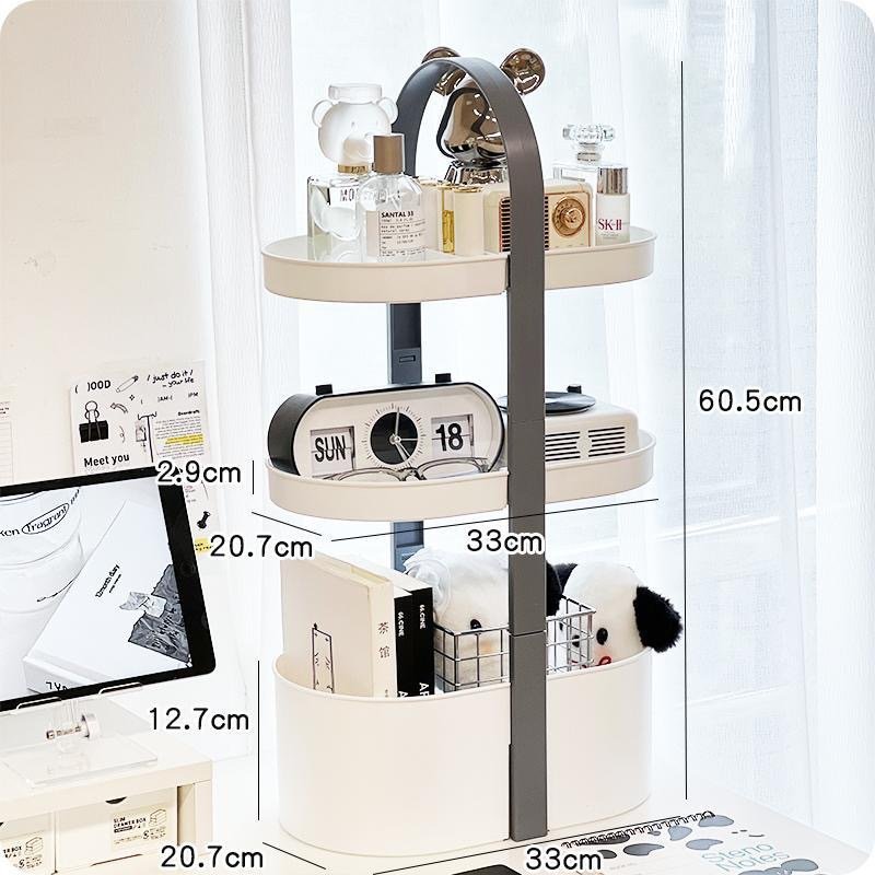Handheld basket storage rack multi-layer floor to floor storage box dressing table, cosmetics storage and organizing rack