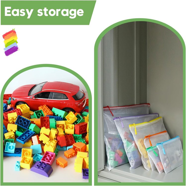 Wholesale Waterproof Trendy Strationery Recycling A3 A4 A5 Mesh Zipper Storage Pouch Bag PVC Mesh Document File Bag