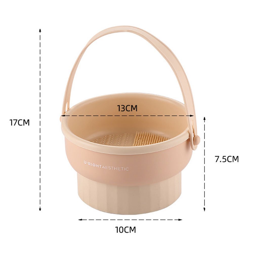 3 in 1 Silicone Makeup Brush Cleaner Mat Bowl Cleaning Drying Holder Cleaning Tool Organizer