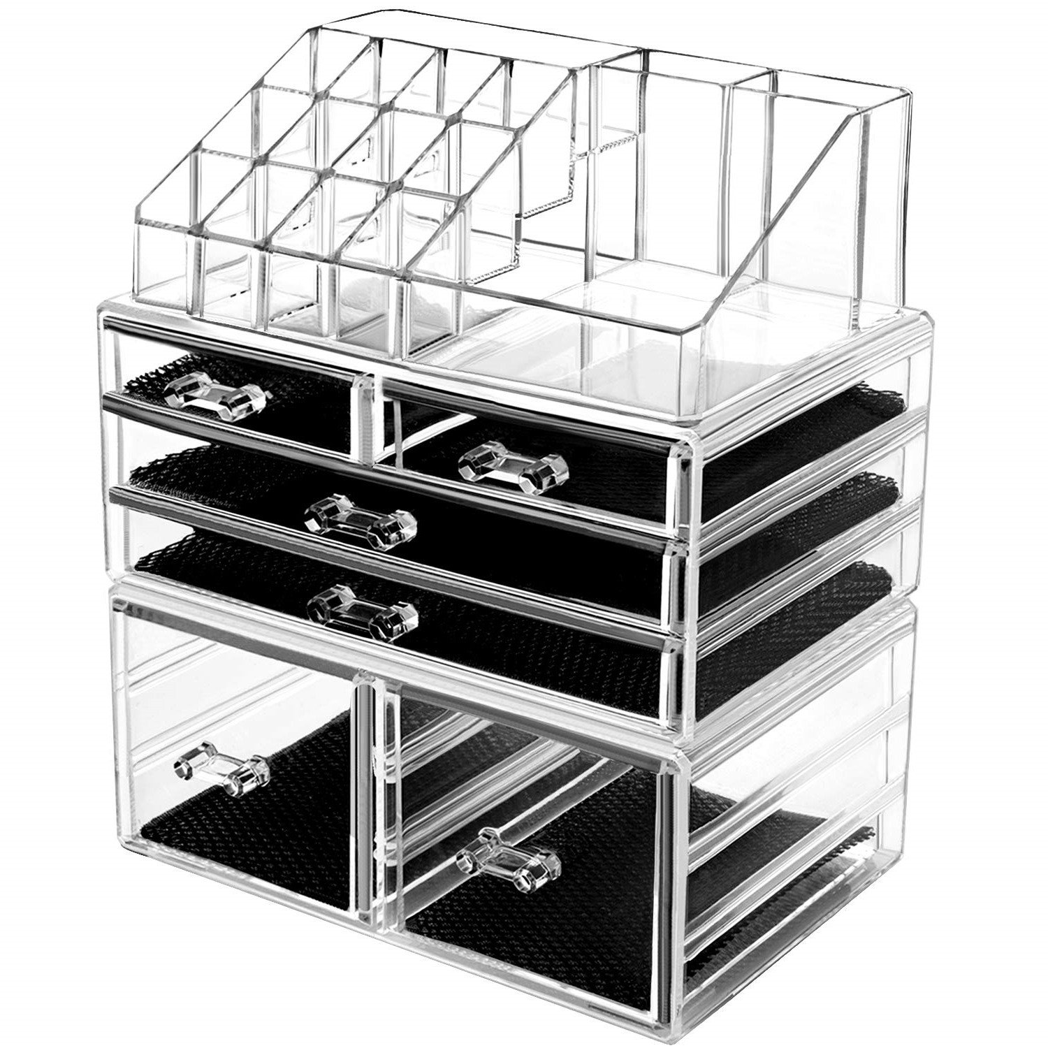 Various storage Organizers Stackable Drawers clear Acrylic Makeup Organizer For Jewelry Accessories Nail Polish Lipstick Make up