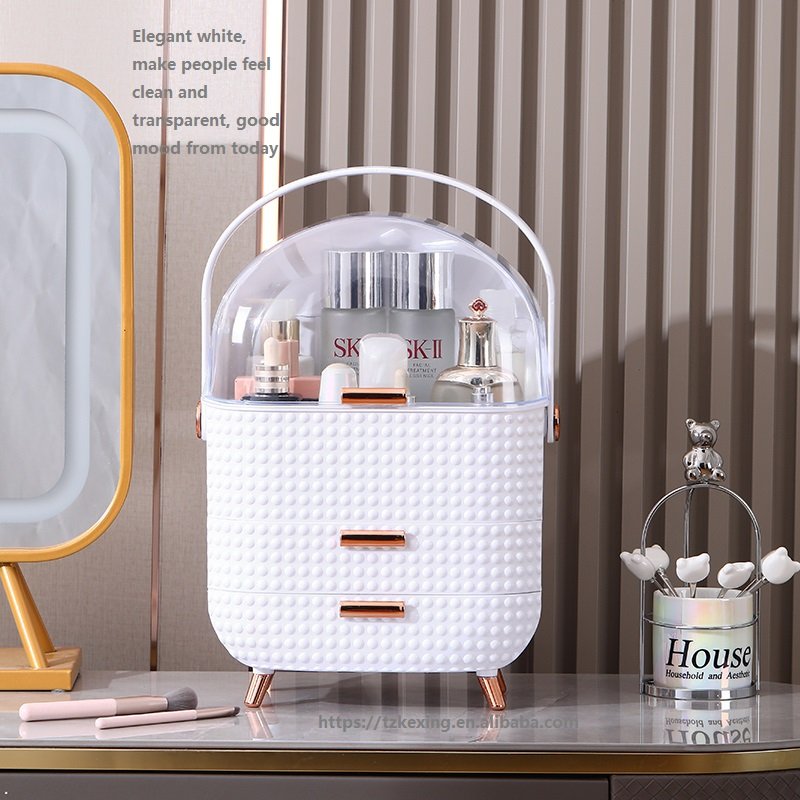 Cosmetic Organiser Storage Box Vanities Bin Desk Organizers and Accessories Makeup Box Case for Ideal Back to School Gift