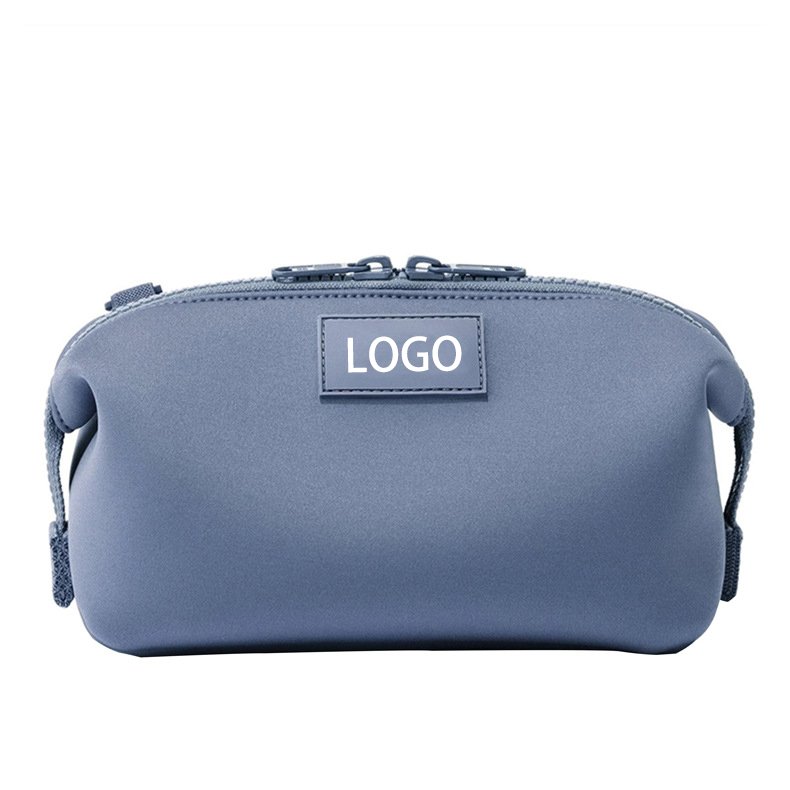 Wholesale Custom Logo Eco Friendly Solid Color Travel Toiletry Makeup Bag Neoprene Cosmetic Bag