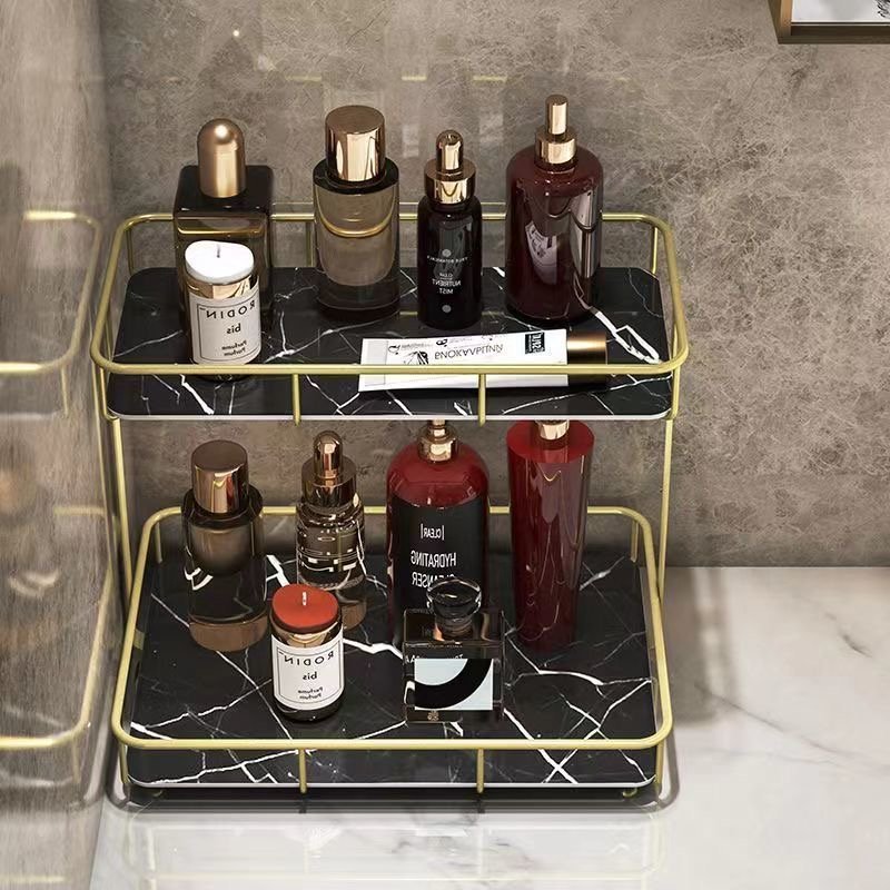 2 Tier Bathroom Countertop Organizer Vanity & Counter Trays Skincare Organizers Cosmetic Shelf