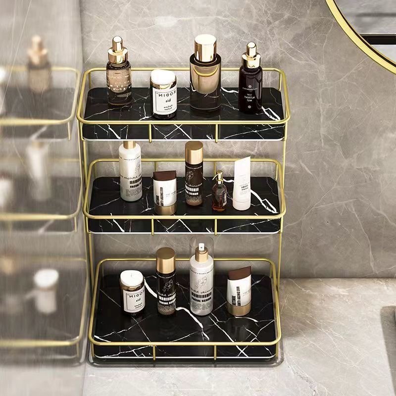 2 Tier Bathroom Countertop Organizer Vanity & Counter Trays Skincare Organizers Cosmetic Shelf