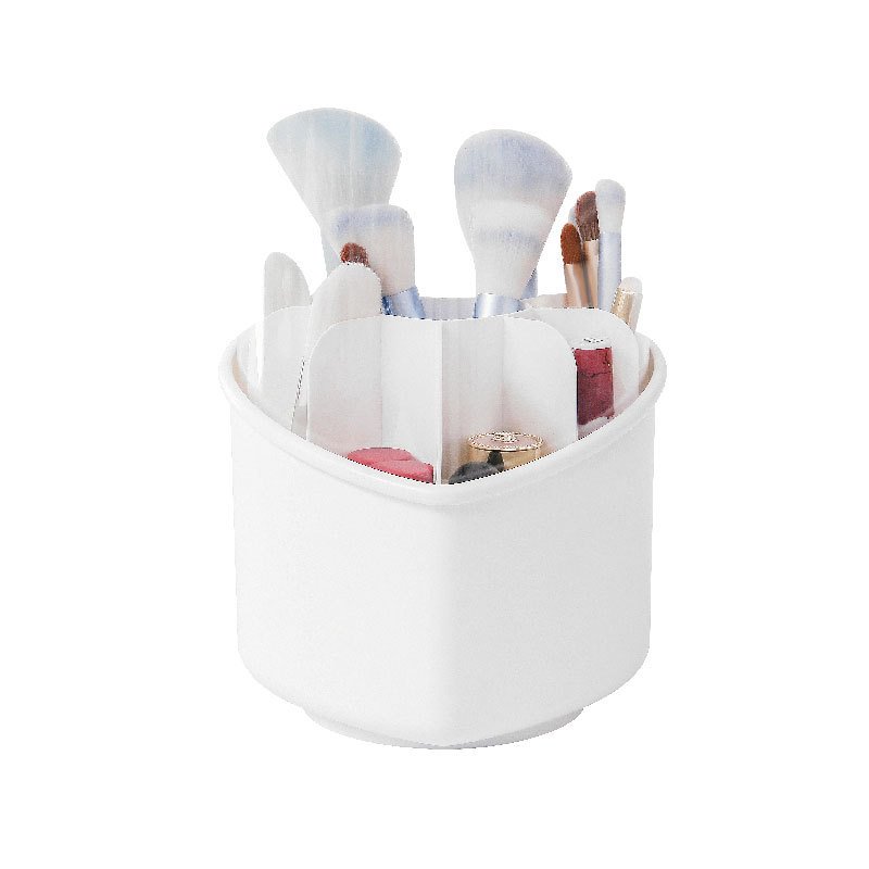 2024 New Portable Heart Shaped Cosmetic Makeup Brush Organizer Without No-lid Functional Detachable Storage Box Lipstick Case