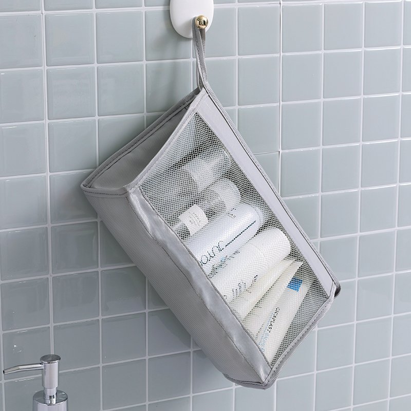 Wholesale Mesh Cosmetic Bag Travel Portable Storage Organizer Toiletry bag blank makeup bag