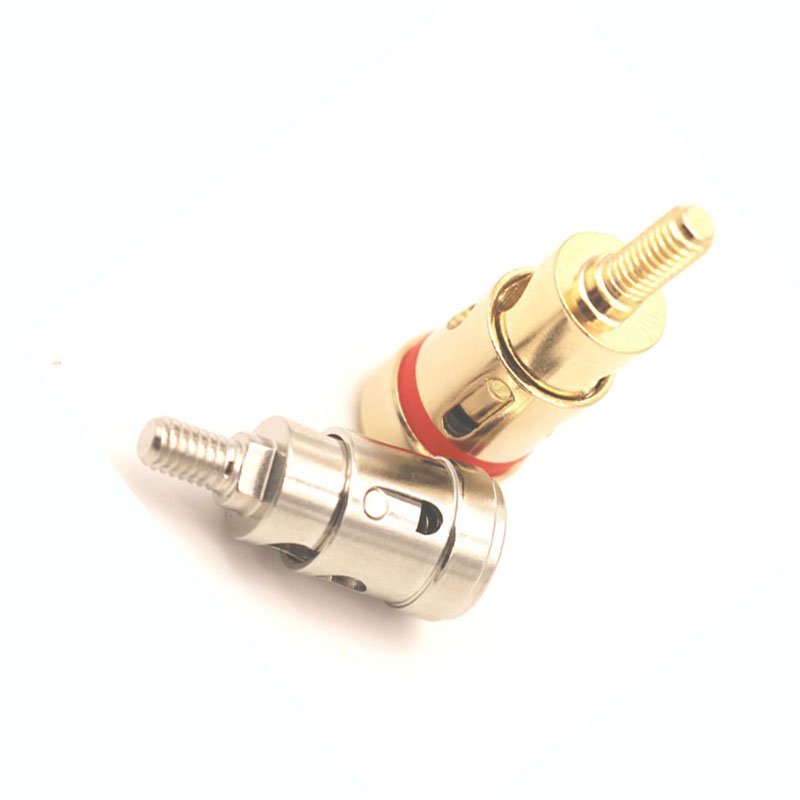 Brass conductive screw factory price precision brass C3604 conductive screw with gold plated, CNC automatic lathe parts