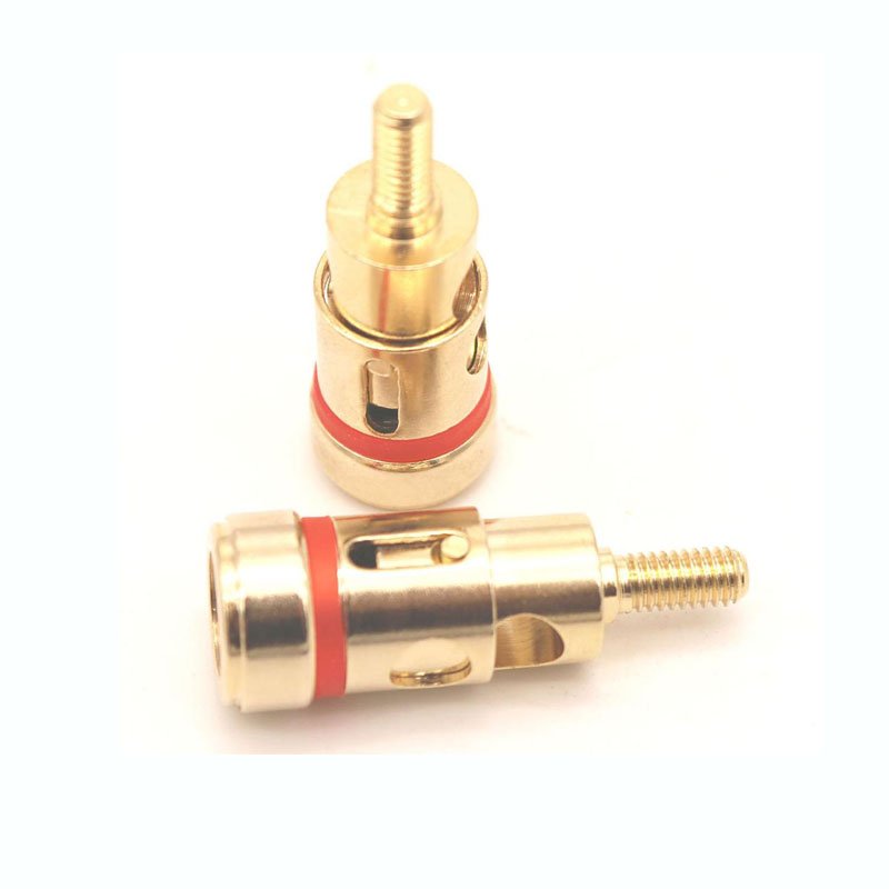 Brass conductive screw factory price precision brass C3604 conductive screw with gold plated, CNC automatic lathe parts