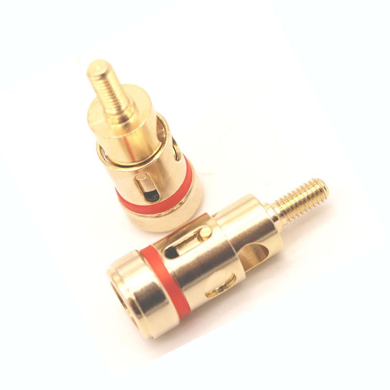 Brass conductive screw factory price precision brass C3604 conductive screw with gold plated, CNC automatic lathe parts