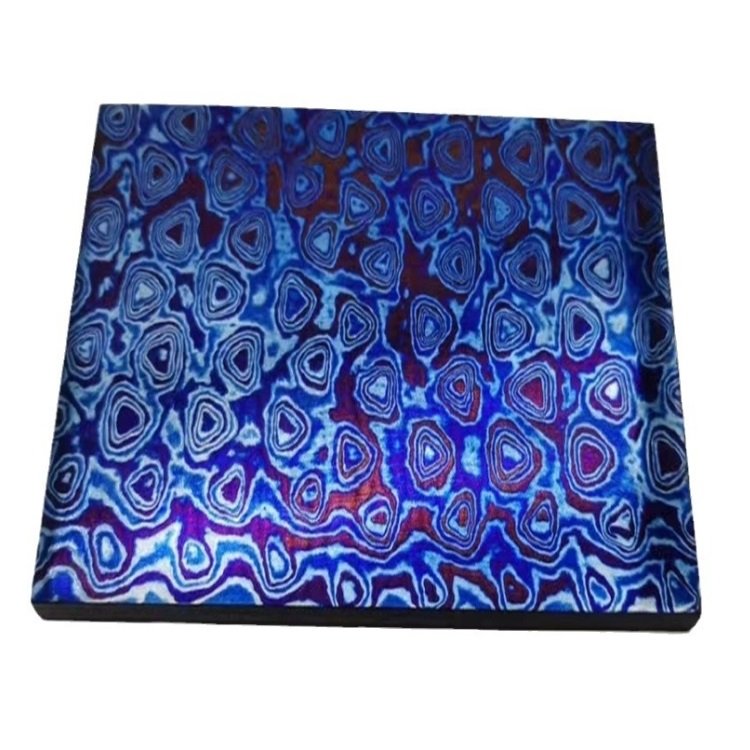 Custom-made Exquisite Titanium Damascus Mokuti Artware Parts for CNC Machining Service CNC Machining Parts