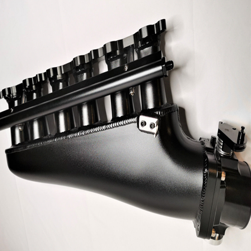 Custom CNC Machined 6061-T6 Aluminum Billet Intake manifold fuel rail throttle body
