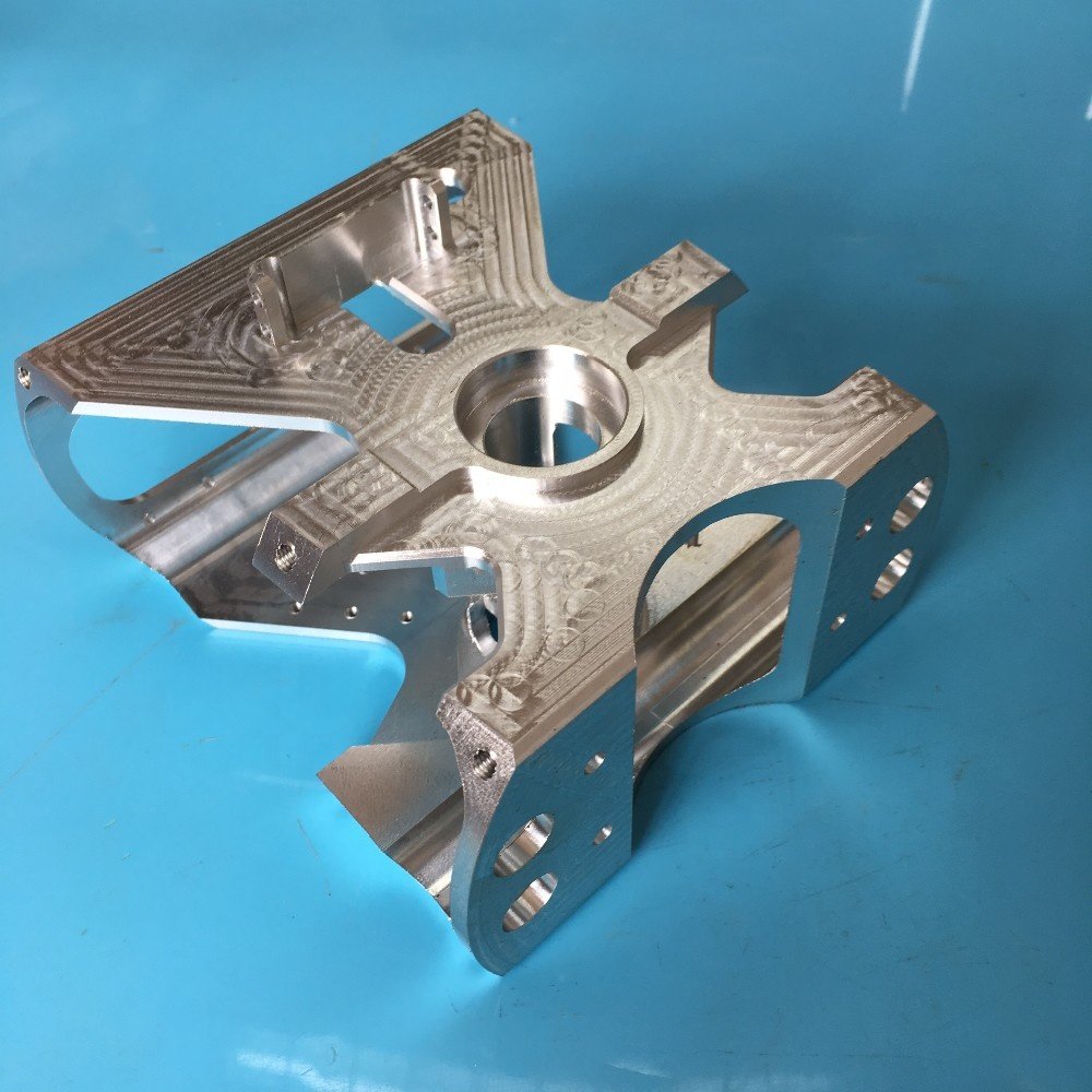 China Dongguan high quality 5axis CNC machining service for new design aluminum metal part with black anodizing