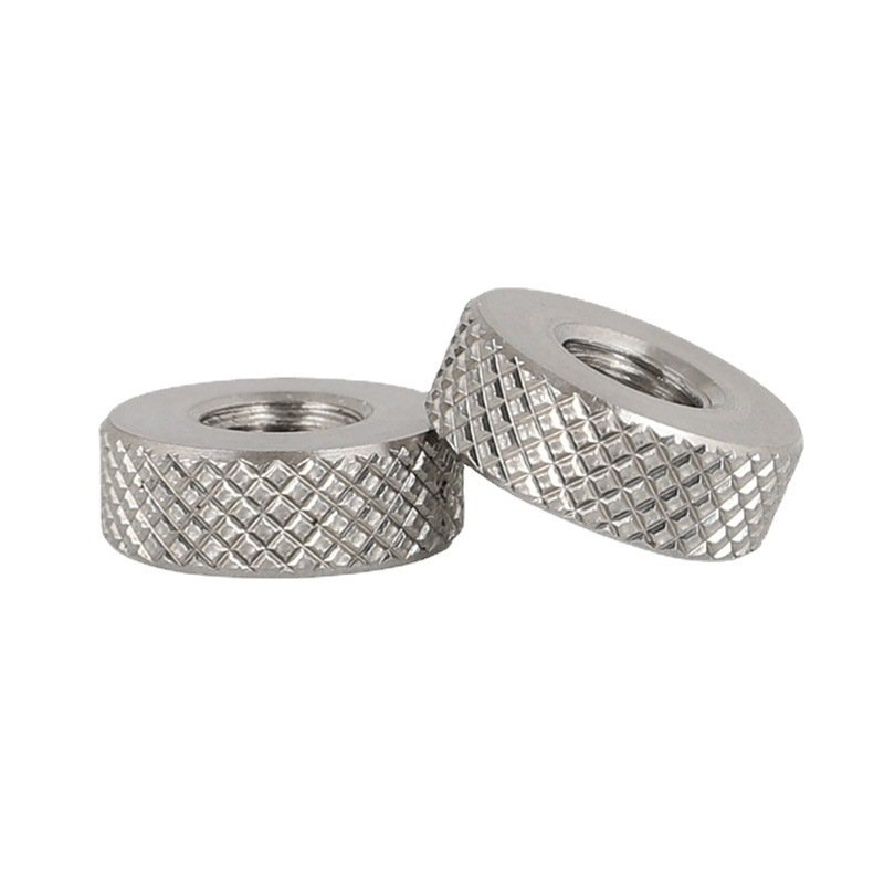 Customized deep diamond Knurled Stainless Steel Thumb Nut CNC Machining Service