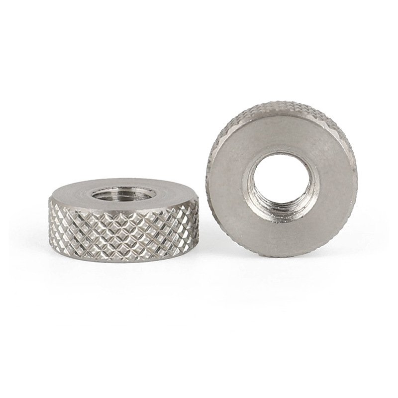 Customized deep diamond Knurled Stainless Steel Thumb Nut CNC Machining Service