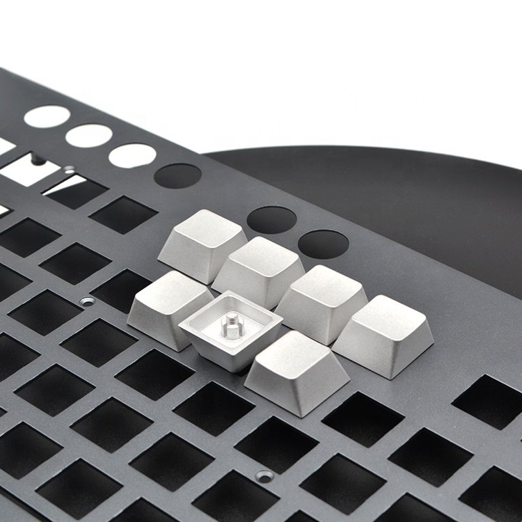 Custom CNC Machining Services Aluminum Anodized DIY Milling Keycap with Etched Logo for Game Keycap