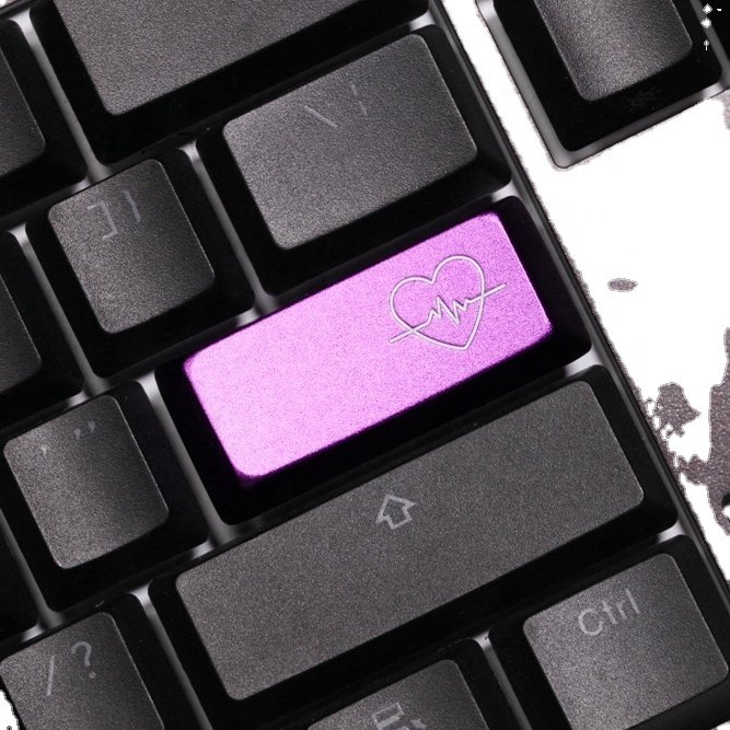 Custom CNC Machining Services Aluminum Anodized DIY Milling Keycap with Etched Logo for Game Keycap