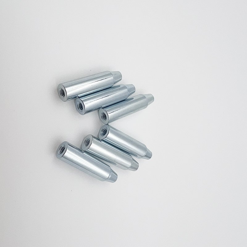 Customized Stainless Steel and Carbon Steel Slotted Electromagnetic Core CNC Machined Cylindrical Head Pin with Brass Material
