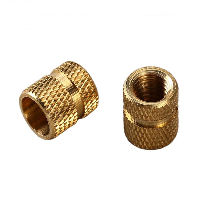 Service M2-M20 brass round knurling threaded nut Inserts for plastic/CNC Machining Brass Screws
