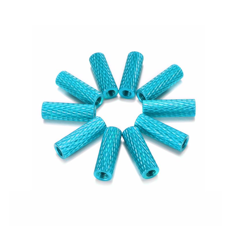 Xiamen Samtyco Customize CNC Machining Knurled Standoff Aluminum Spacer With Anodize